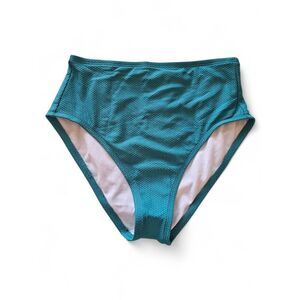 Draper James Teal High-Waist Bikini Bottom Size XS